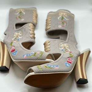 Fendi floral cut out sock booties